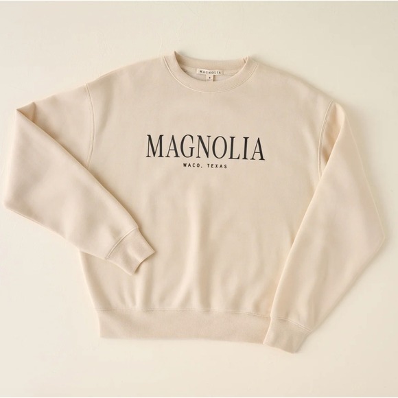 Magnolia Tops - NWT Magnolia Waco Texas Ivory Sweatshirt Crewneck Unisex Oversized (Sm Med) HGTV